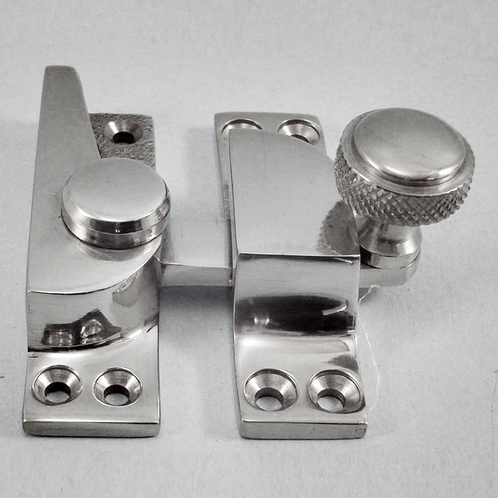 THD078/CP • Non-Locking • Polished Chrome • Straight Arm Knurled Knob Sash Fastener